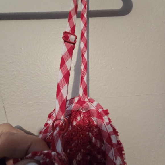 Old Navy NWT Red Gingham Sun Dress 4X Red White Smocked Cottagecore Boho Summer - Picture 13 of 13